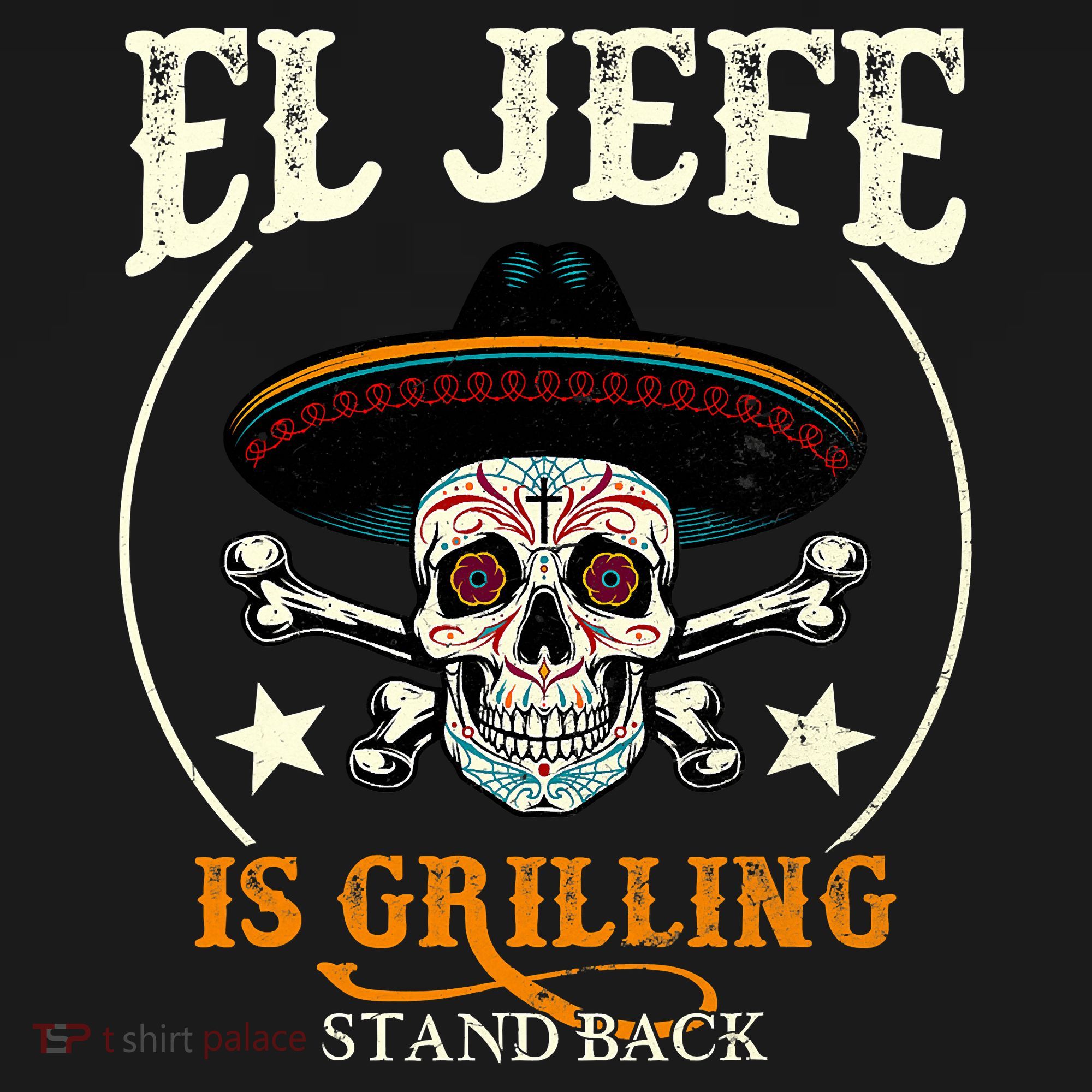 El Jefe Grilling Stand Back Funny Mexican Dad Playera Mousepad