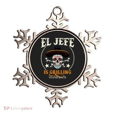 El Jefe Grilling Stand Back Funny Mexican Dad Playera Ornament