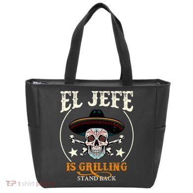 El Jefe Grilling Stand Back Funny Mexican Dad Playera Tote Bag