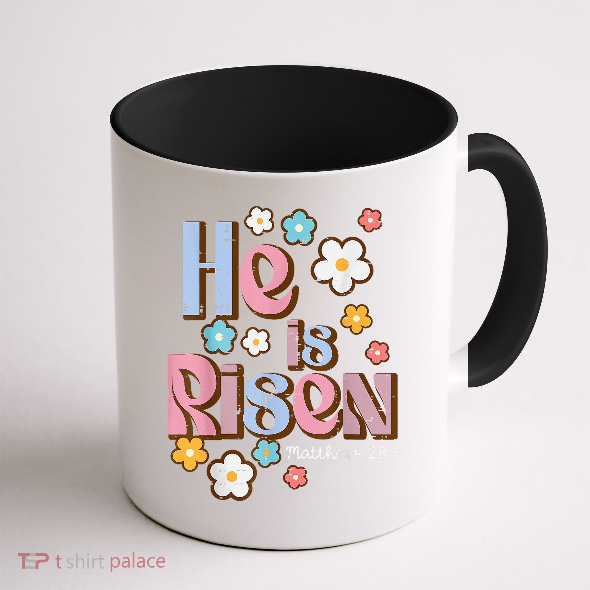 Easter Jesus He Is Risen Christian Faith Girl Coffee Mug