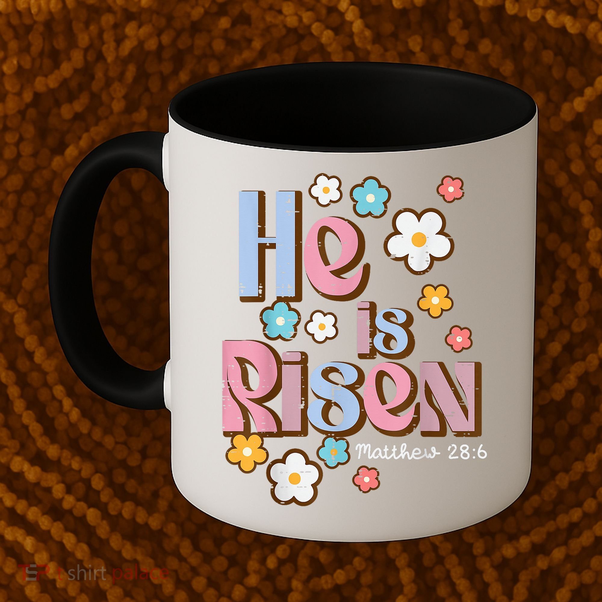 Easter Jesus He Is Risen Christian Faith Girl Coffee Mug