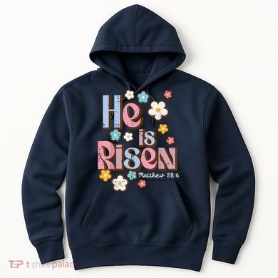 Easter Jesus He Is Risen Christian Faith Girl Hoodie