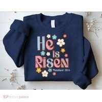 Easter Jesus He Is Risen Christian Faith Girl Sweatshirt thumb 2