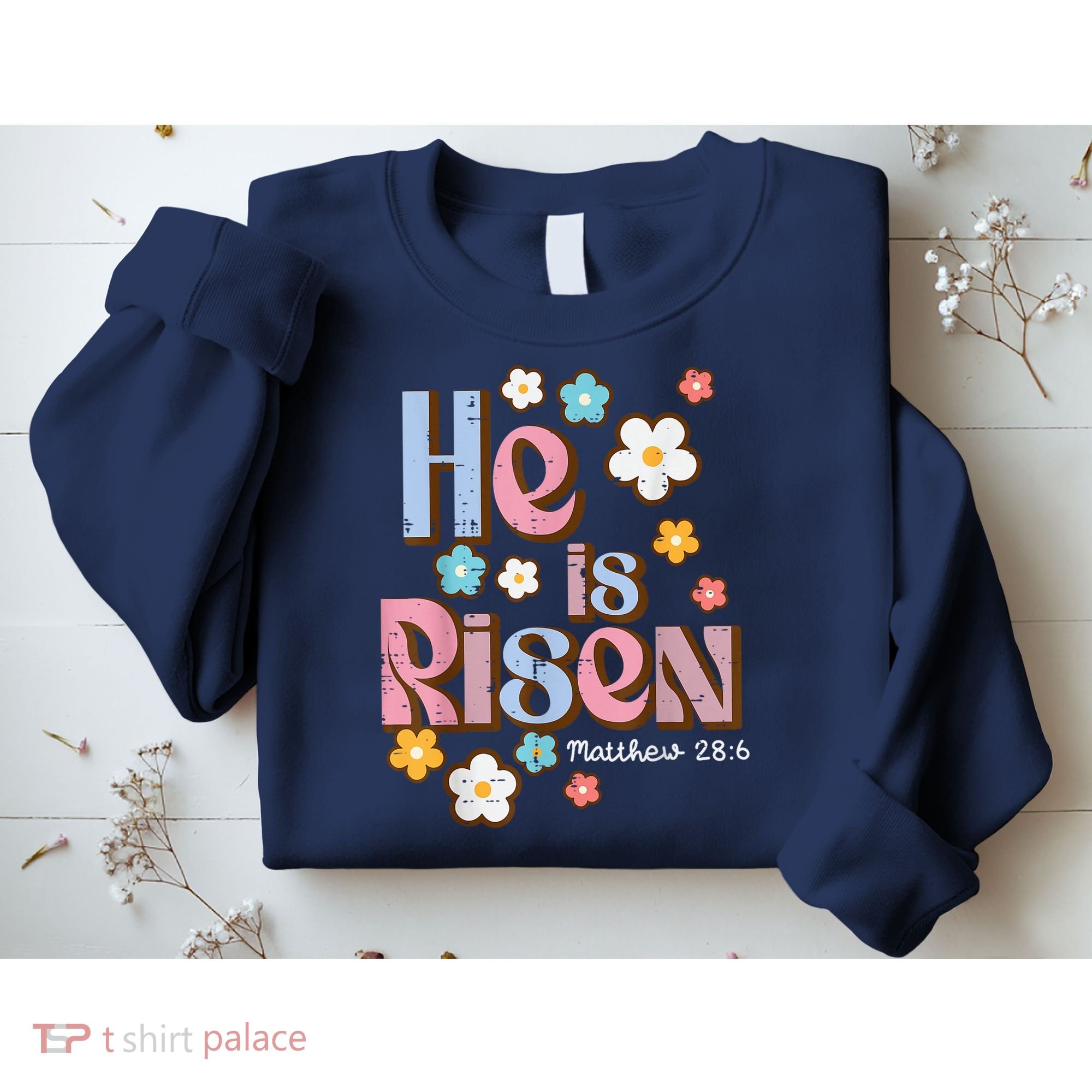 Easter Jesus He Is Risen Christian Faith Girl Sweatshirt