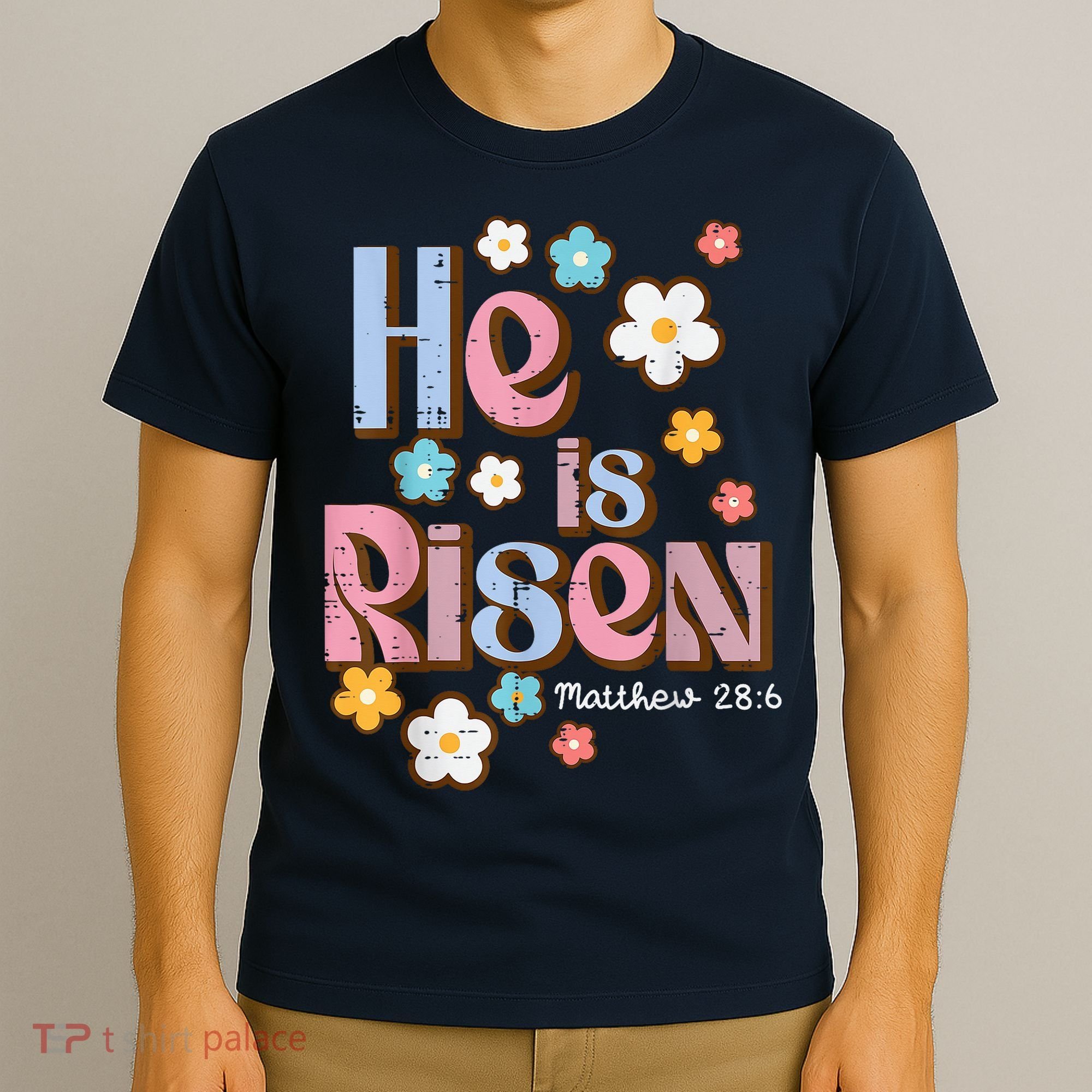 Easter Jesus He Is Risen Christian Faith Girl T-Shirt