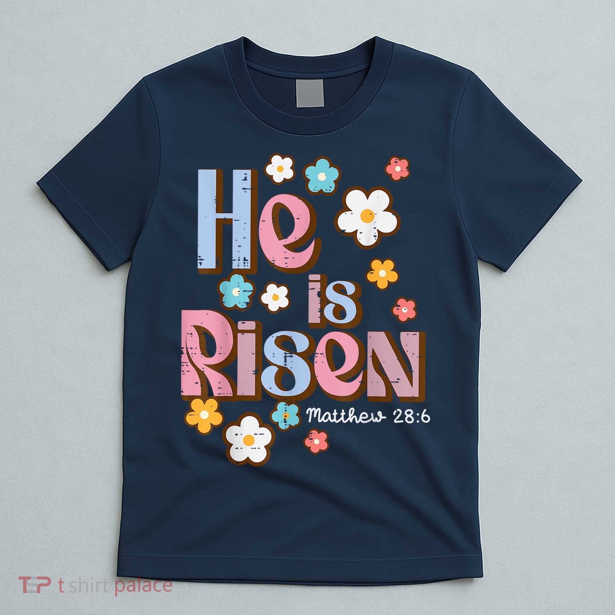 Easter Jesus He Is Risen Christian Faith Girl T-Shirt