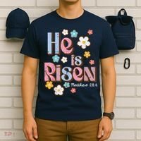 Easter Jesus He Is Risen Christian Faith Girl T-Shirt thumb 6