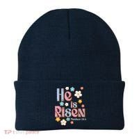 Easter Jesus He Is Risen Christian Faith Girl Beanie thumb 0