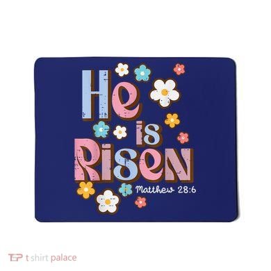 Easter Jesus He Is Risen Christian Faith Girl Mousepad