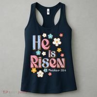 Easter Jesus He Is Risen Christian Faith Girl Women's Tank Top thumb 3