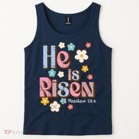 Easter Jesus He Is Risen Christian Faith Girl Tank Top thumb 2