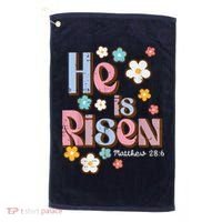 Easter Jesus He Is Risen Christian Faith Girl Golf Towel thumb 0