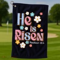 Easter Jesus He Is Risen Christian Faith Girl Golf Towel thumb 1
