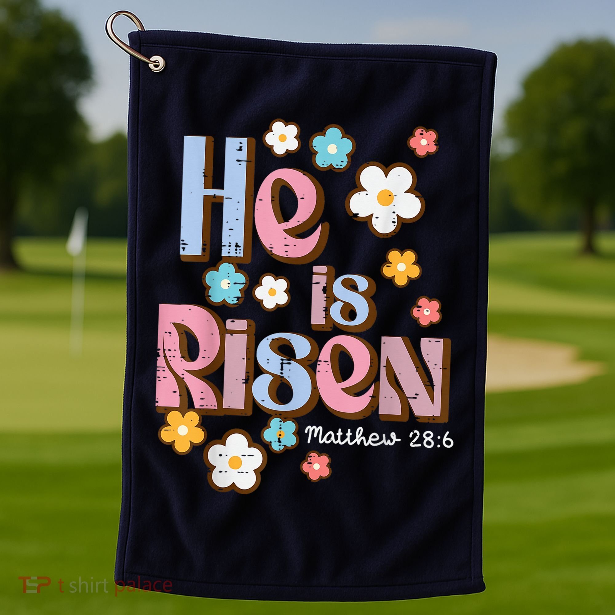 Easter Jesus He Is Risen Christian Faith Girl Golf Towel