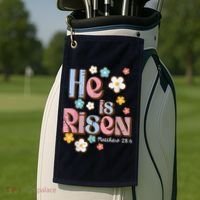 Easter Jesus He Is Risen Christian Faith Girl Golf Towel thumb 2