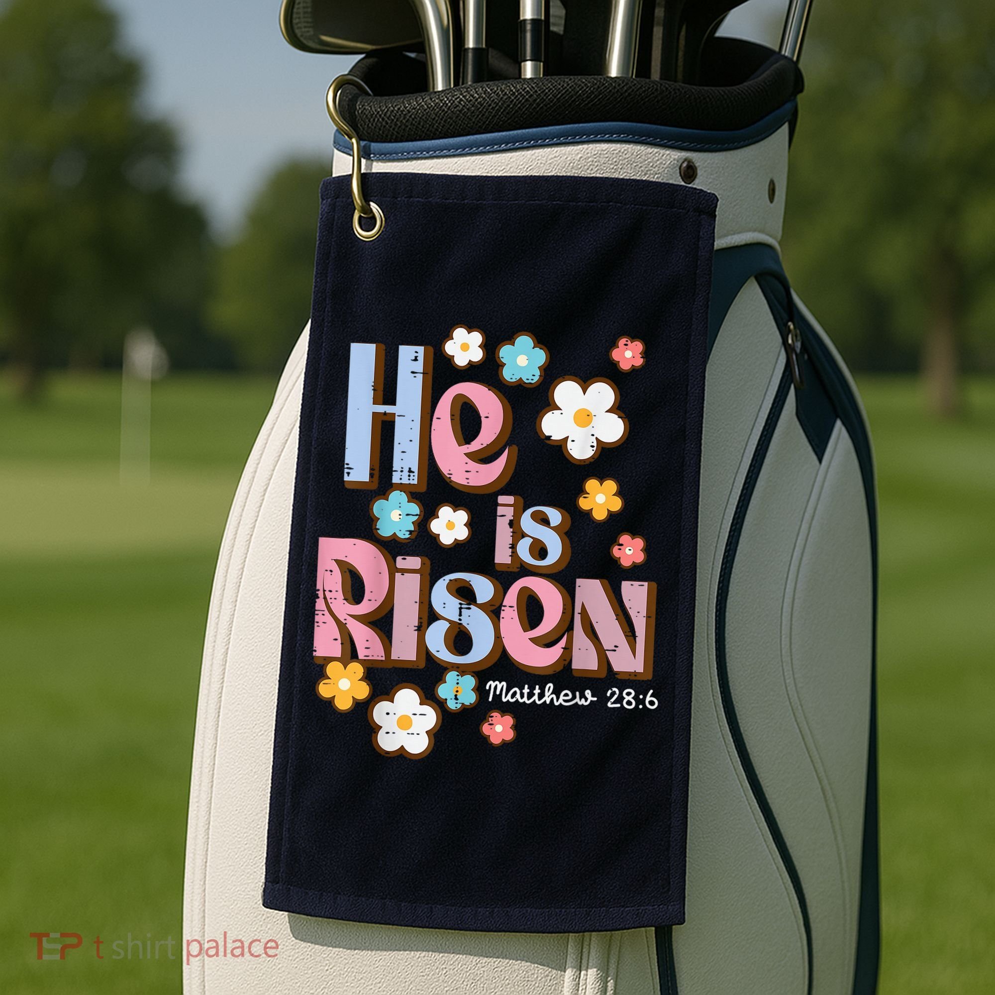 Easter Jesus He Is Risen Christian Faith Girl Golf Towel