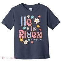 Easter Jesus He Is Risen Christian Faith Girl Toddler T-Shirt thumb 0