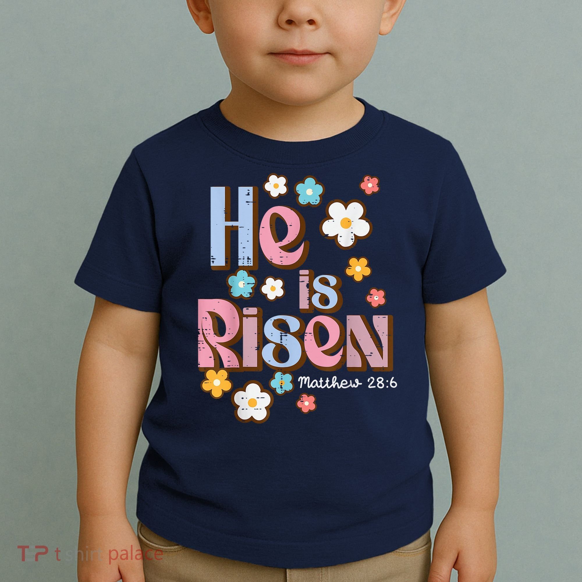 Easter Jesus He Is Risen Christian Faith Girl Toddler T-Shirt