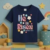 Easter Jesus He Is Risen Christian Faith Girl Toddler T-Shirt thumb 3