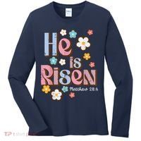 Easter Jesus He Is Risen Christian Faith Girl Women's Long Sleeve Shirt thumb 0