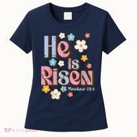 Easter Jesus He Is Risen Christian Faith Girl Women's T-Shirt thumb 0