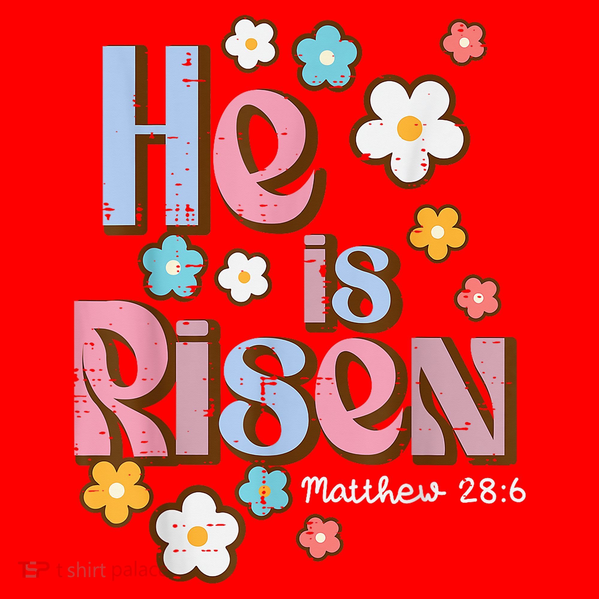 Easter Jesus He Is Risen Christian Faith Girl Santa Hat