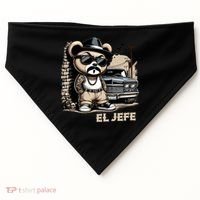 El Jefe Hip Hop Teddy Bear Lowrider Chicano Cholo USA-Made Doggie Bandana thumb 0