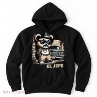 El Jefe Hip Hop Teddy Bear Lowrider Chicano Cholo Hoodie thumb 0