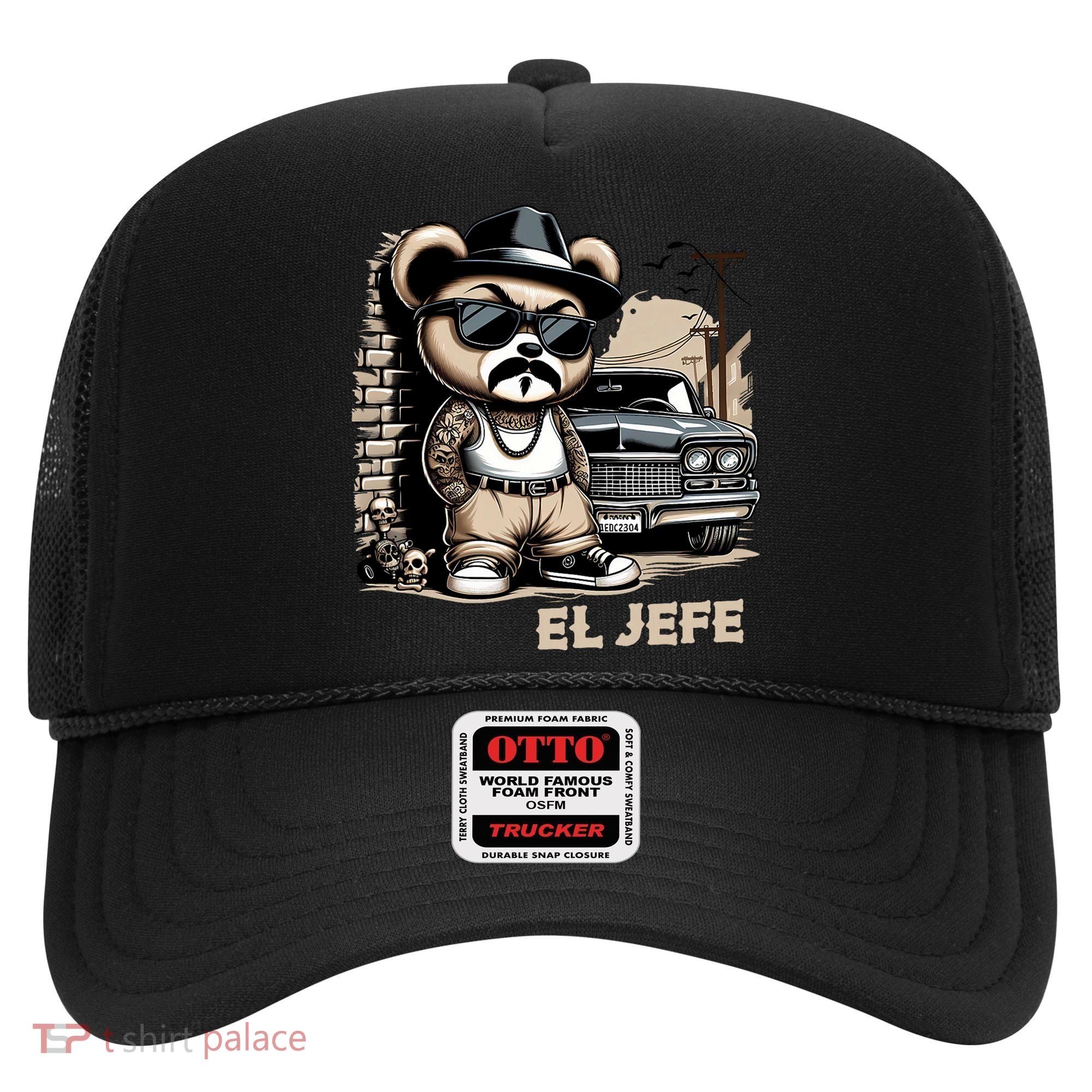 El Jefe Hip Hop Teddy Bear Lowrider Chicano Cholo Hat