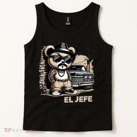 El Jefe Hip Hop Teddy Bear Lowrider Chicano Cholo Tank Top thumb 2