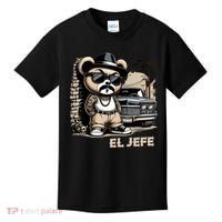 El Jefe Hip Hop Teddy Bear Lowrider Chicano Cholo Kids T-Shirt thumb 0