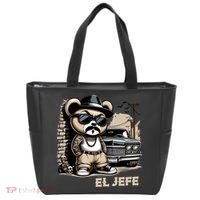 El Jefe Hip Hop Teddy Bear Lowrider Chicano Cholo Tote Bag thumb 0