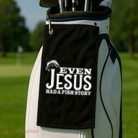 Even Jesus Had A Fish Story Golf Towel thumb 2