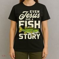 Even Jesus Had A Fish Story Cute Love Fishing T-Shirt thumb 4