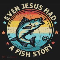 Even Jesus Has A Fish Story Christian Fisherman Funny Retro Visor thumb 3