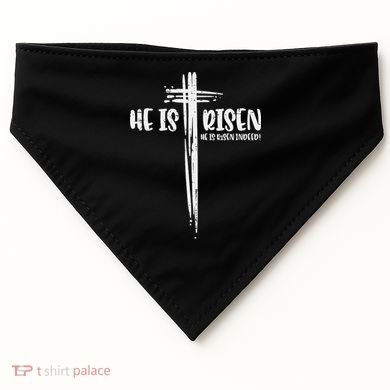 Easter Jesus He Is Risen Indeed Religious Christian Women USA-Made Doggie Bandana