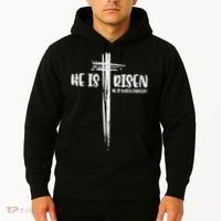 Easter Jesus He Is Risen Indeed Religious Christian Women Hoodie thumb 2