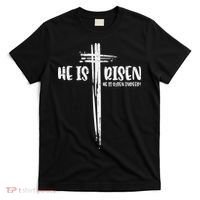 Easter Jesus He Is Risen Indeed Religious Christian Women T-Shirt thumb 0