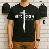 Easter Jesus He Is Risen Indeed Religious Christian Women T-Shirt thumb 6