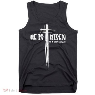 Easter Jesus He Is Risen Indeed Religious Christian Women Tank Top