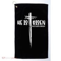 Easter Jesus He Is Risen Indeed Religious Christian Women Golf Towel thumb 0