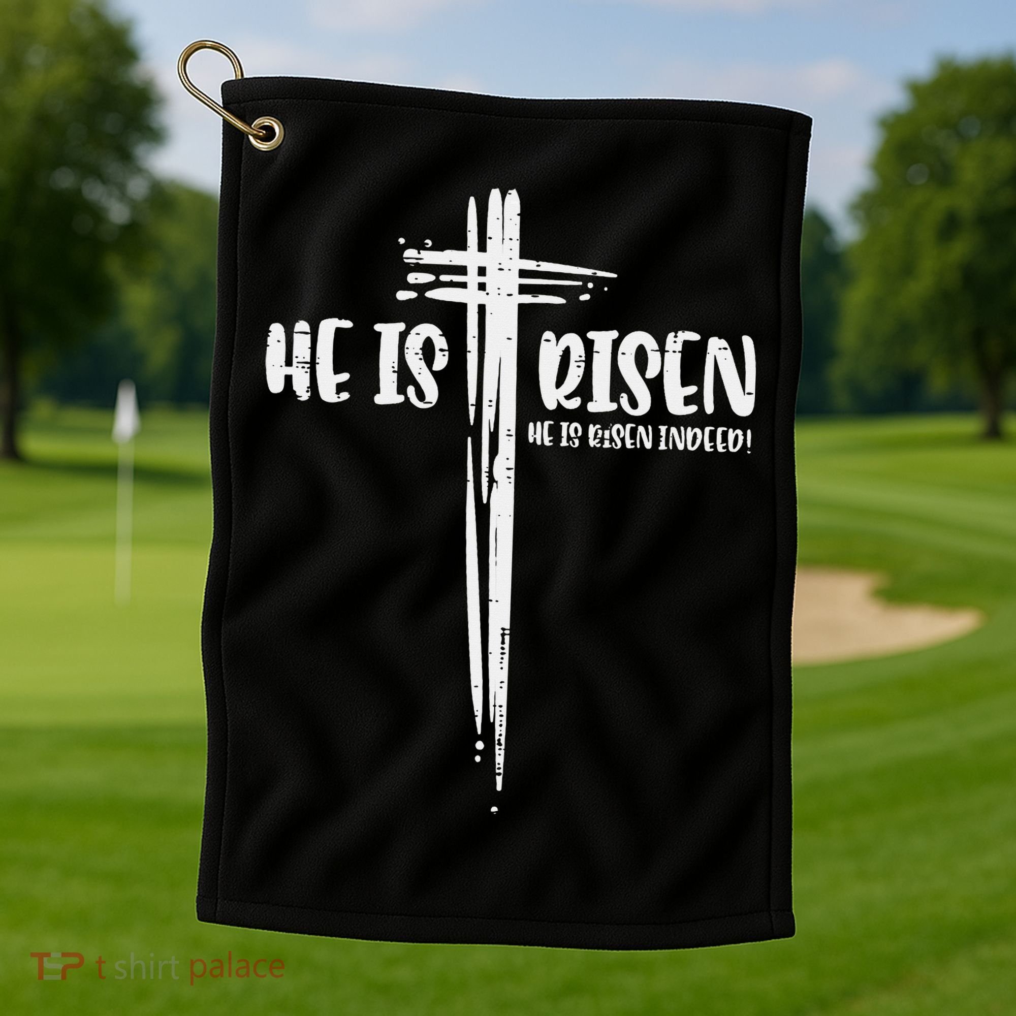 Easter Jesus He Is Risen Indeed Religious Christian Women Golf Towel