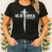 Easter Jesus He Is Risen Indeed Religious Christian Women Women's T-Shirt thumb 2