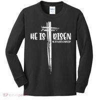 Easter Jesus He Is Risen Indeed Religious Christian Women Kids Long Sleeve Shirt thumb 0