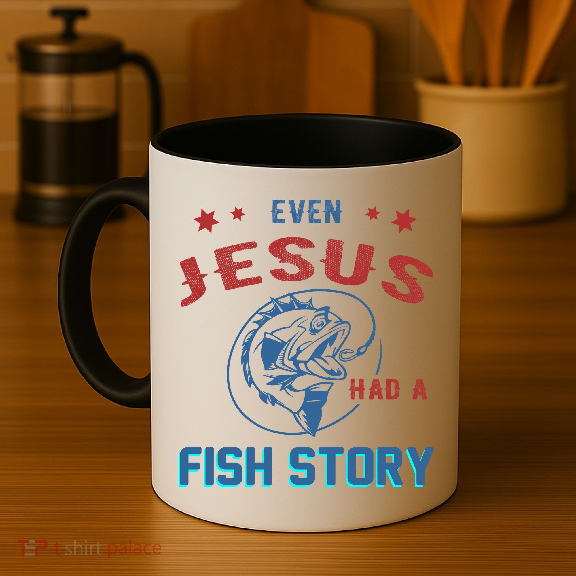 Even Jesus Had A Fish Story Funny Fishing Coffee Mug