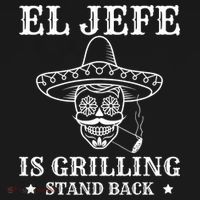 El Jefe Is Grilling Funny Mexican Dad BBQ Grill Women's Tank Top thumb 5