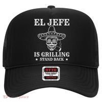 El Jefe Is Grilling Funny Mexican Dad BBQ Grill Hat thumb 0