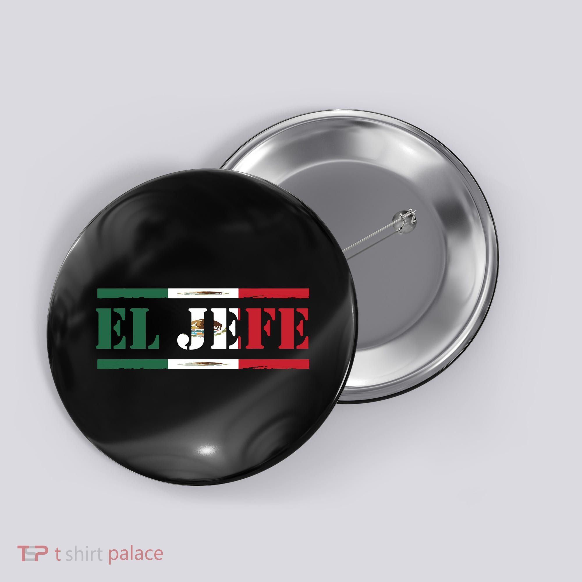 El Jefe Mexican Chef Hispanic Boss Mexico Dia De Los Muertos Button