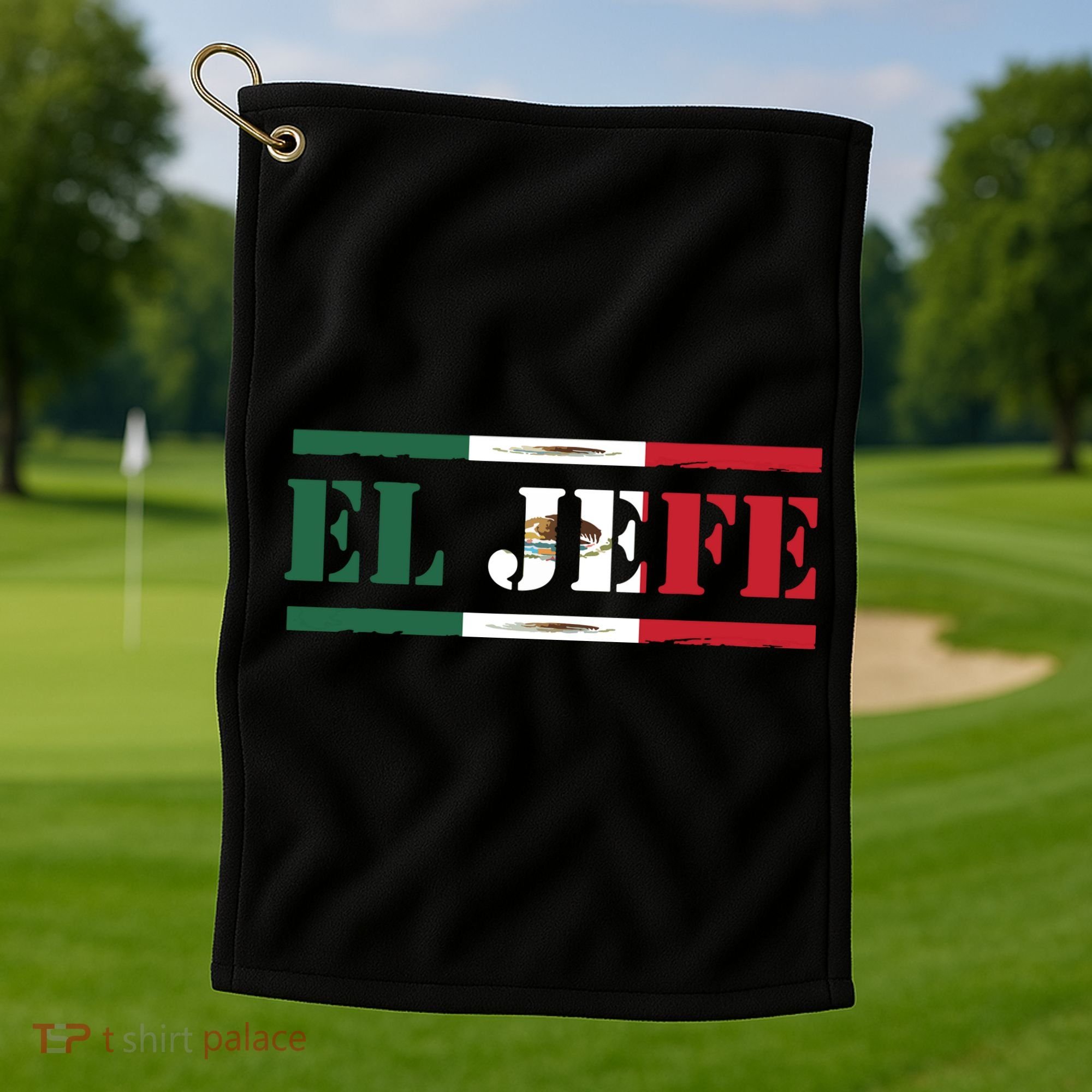 El Jefe Mexican Chef Hispanic Boss Mexico Dia De Los Muertos Golf Towel