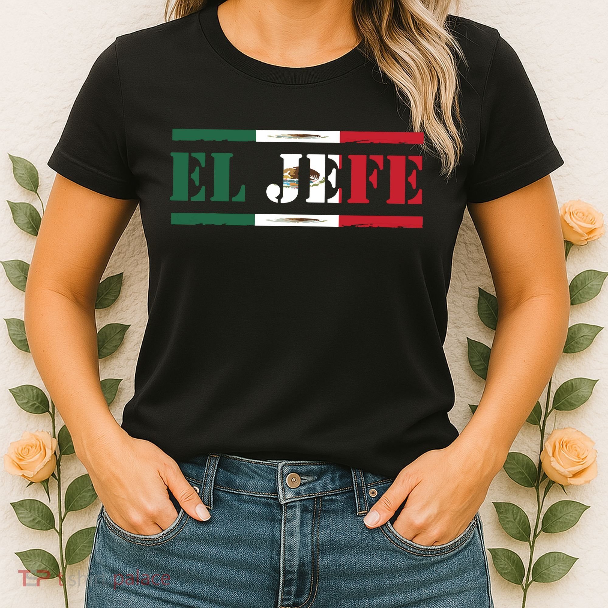 El Jefe Mexican Chef Hispanic Boss Mexico Dia De Los Muertos Women's T-Shirt